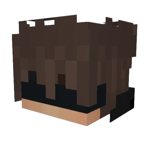 Hallalh Minecraft avatar head, 3D render