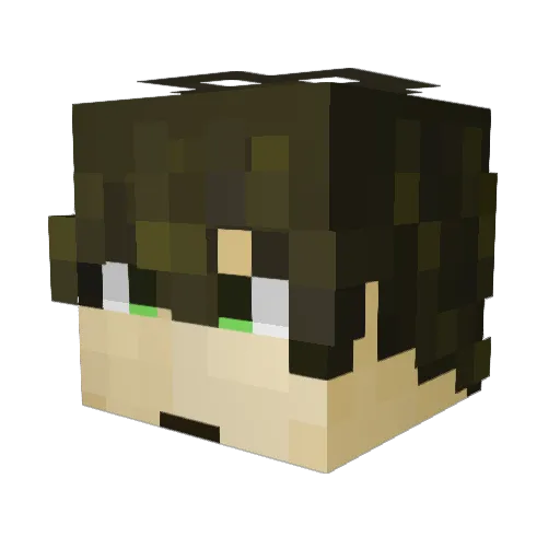 Hallandren Minecraft avatar head, 3D render