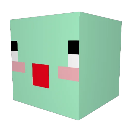 Halleomally Minecraft avatar head, 3D render