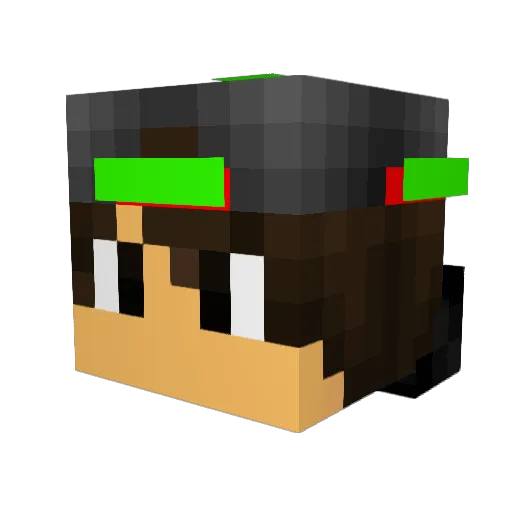 HallerHunters Minecraft avatar head, 3D render