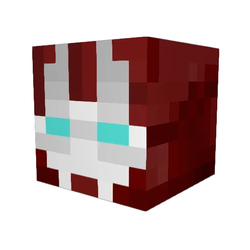 Hallery Minecraft avatar head, 3D render