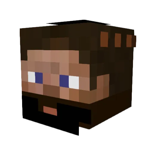 Hallilshi Minecraft avatar head, 3D render