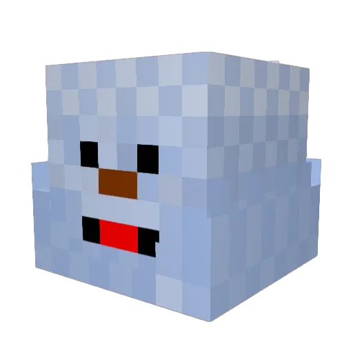 Halll Minecraft avatar head, 3D render