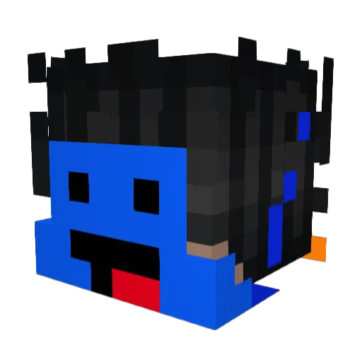 HallloBauMeister Minecraft avatar head, 3D render