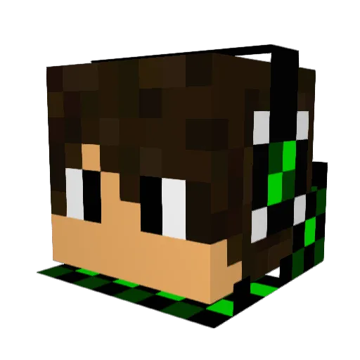 Halllulabi Minecraft avatar head, 3D render
