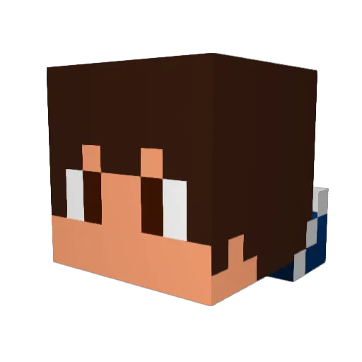 Hallma66 Minecraft avatar head, 3D render
