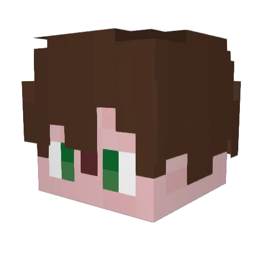 HalloTheo_ Minecraft avatar head, 3D render