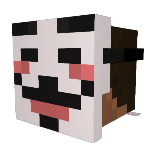 Hallonds Minecraft avatar head, 3D render