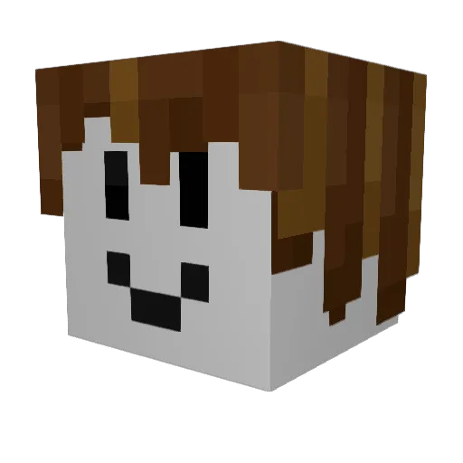 HallowSaga Minecraft avatar head, 3D render