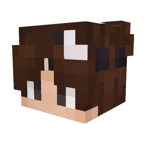 HallowV1 Minecraft avatar head, 3D render