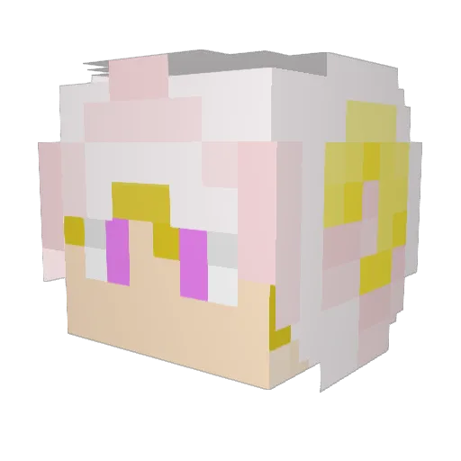 Hallowed Minecraft avatar head, 3D render