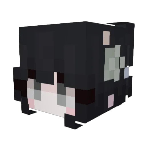 Halloween_Party Minecraft avatar head, 3D render