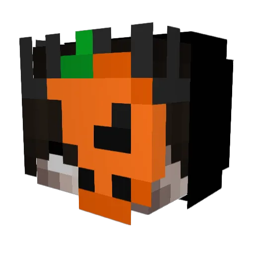 HallowenLL Minecraft avatar head, 3D render