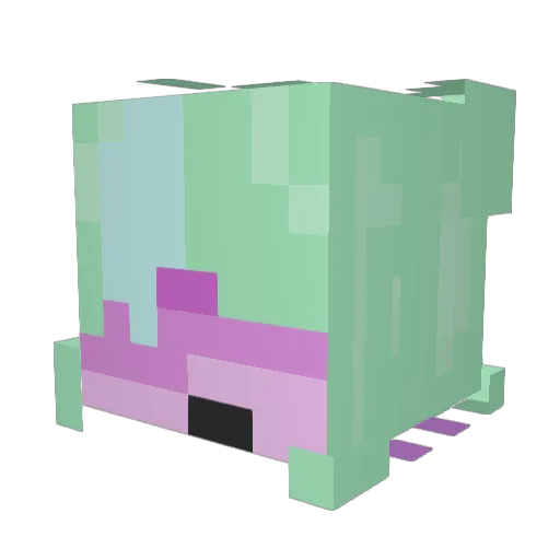Hallowerr Minecraft avatar head, 3D render