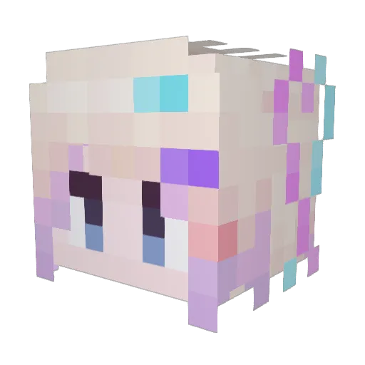Hallowitch Minecraft avatar head, 3D render