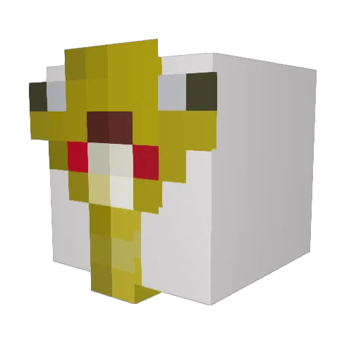 HallowsAce Minecraft avatar head, 3D render