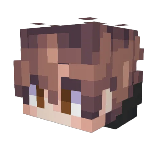 Hallowsuffe Minecraft avatar head, 3D render