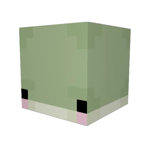 Hallowuette Minecraft avatar head, 3D render