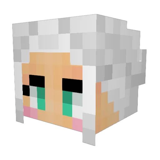 Hallre Minecraft avatar head, 3D render