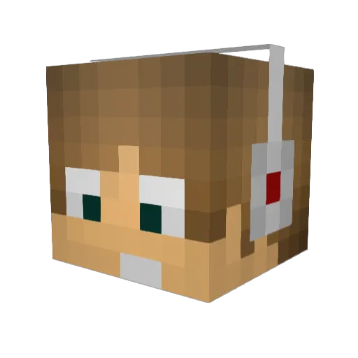 HallsQuente Minecraft avatar head, 3D render