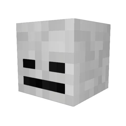 Hallshuk Minecraft avatar head, 3D render