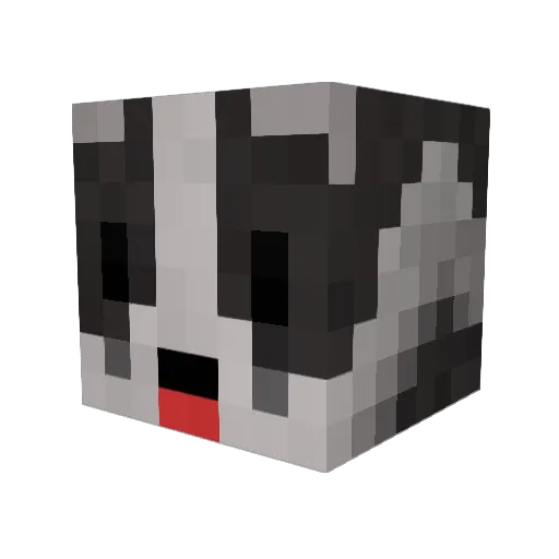 Hallsten Minecraft avatar head, 3D render