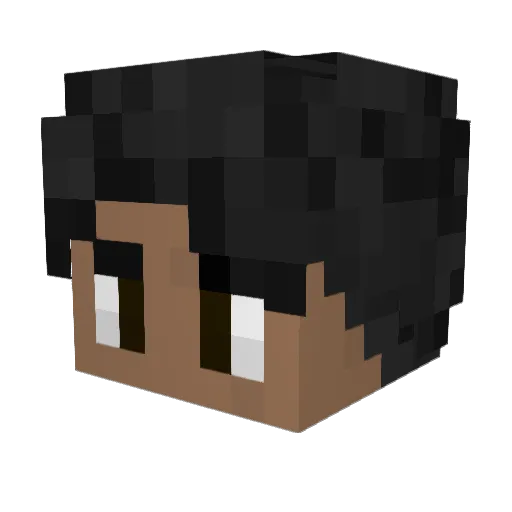 Hallucegenia Minecraft avatar head, 3D render