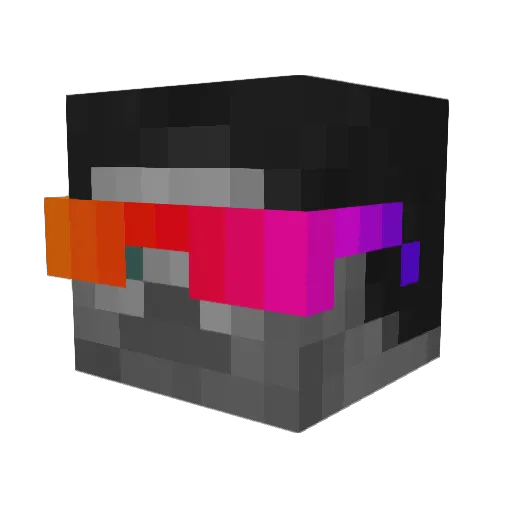 Halluzinierendes Minecraft avatar head, 3D render