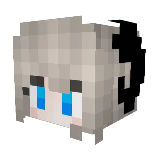 Hallveig Minecraft avatar head, 3D render