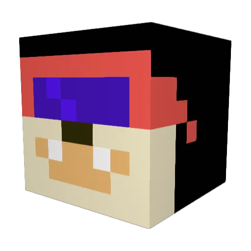 HallyBarry Minecraft avatar head, 3D render