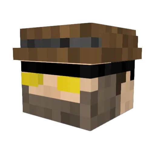 Hallzy12345 Minecraft avatar head, 3D render