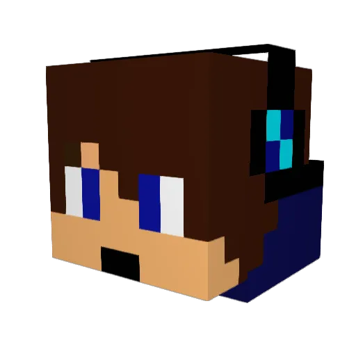 Hallzy21 Minecraft avatar head, 3D render