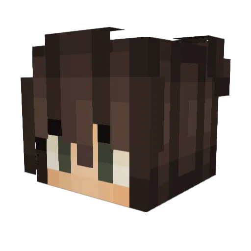 HaloKrystal Minecraft avatar head, 3D render