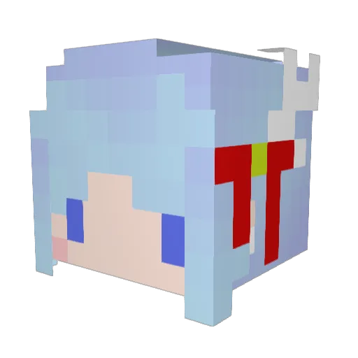 HaloPan Minecraft avatar head, 3D render