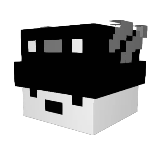 HaloZynth Minecraft avatar head, 3D render