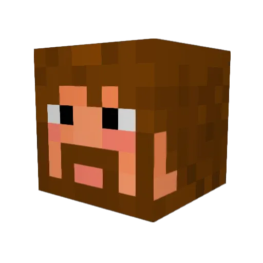Haloan Minecraft avatar head, 3D render