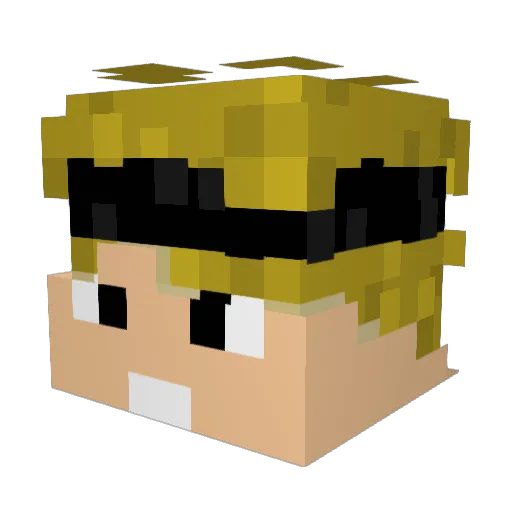 Halocyno Minecraft avatar head, 3D render