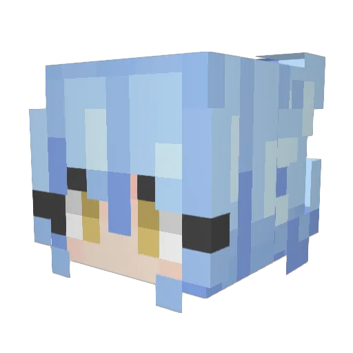Halogly Minecraft avatar head, 3D render