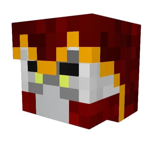 Halorym Minecraft avatar head, 3D render