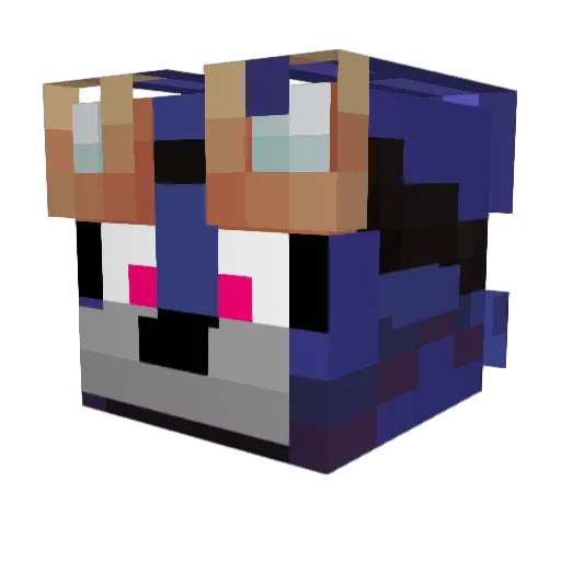Halosawsome Minecraft avatar head, 3D render