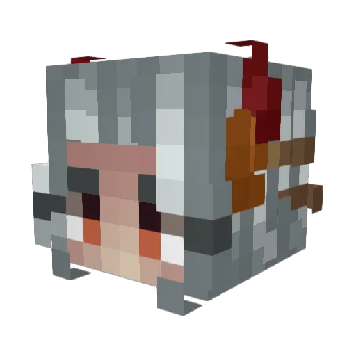 Halostyr Minecraft avatar head, 3D render