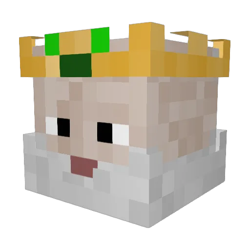 Haloufel Minecraft avatar head, 3D render
