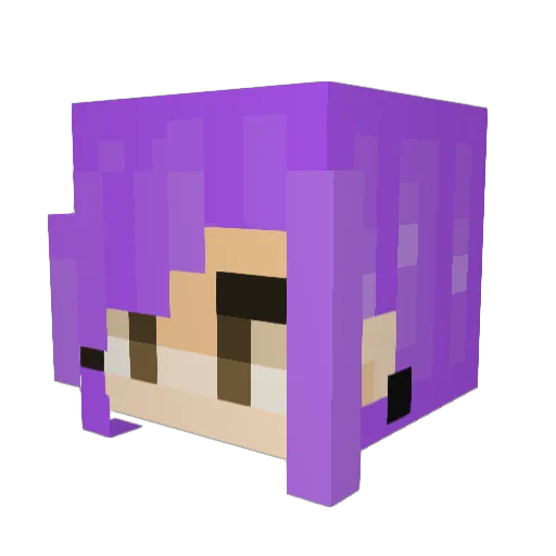 HaloweenSkittle Minecraft avatar head, 3D render