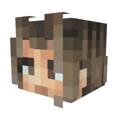 Haloxin Minecraft avatar head, 3D render