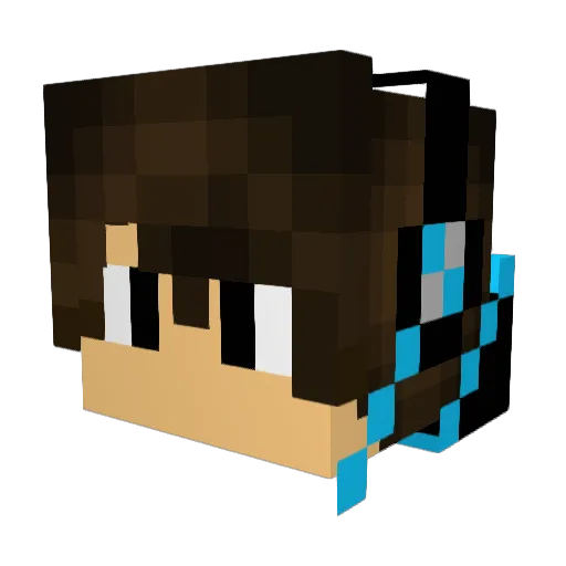 Halpharis Minecraft avatar head, 3D render
