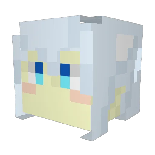 Halppy Minecraft avatar head, 3D render