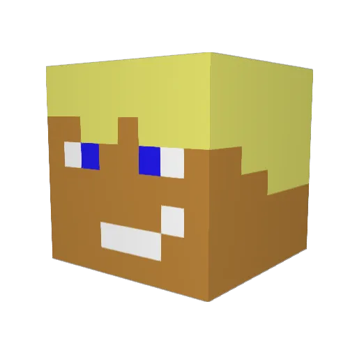 Halror Minecraft avatar head, 3D render