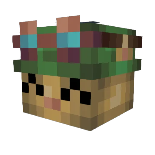 Halster Minecraft avatar head, 3D render