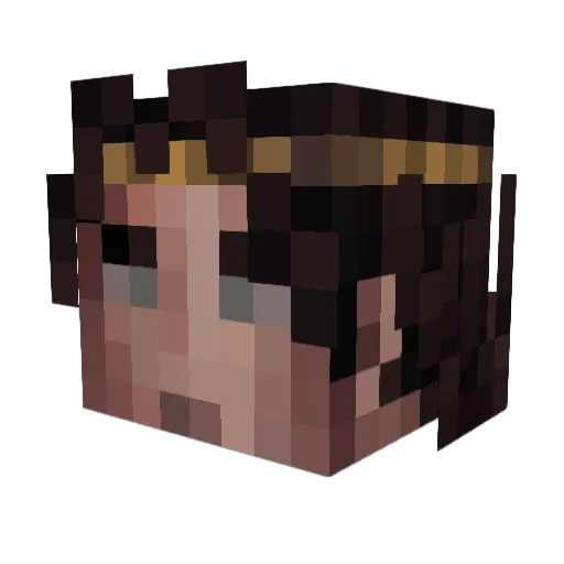 Halt Minecraft avatar head, 3D render