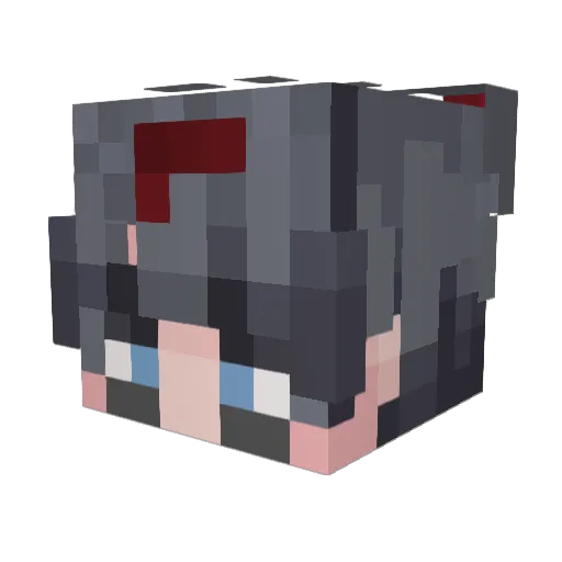 HaltUndead Minecraft avatar head, 3D render